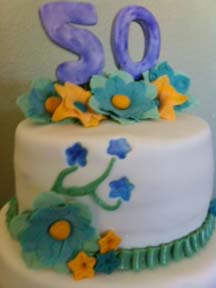 50t Birthday cake detail